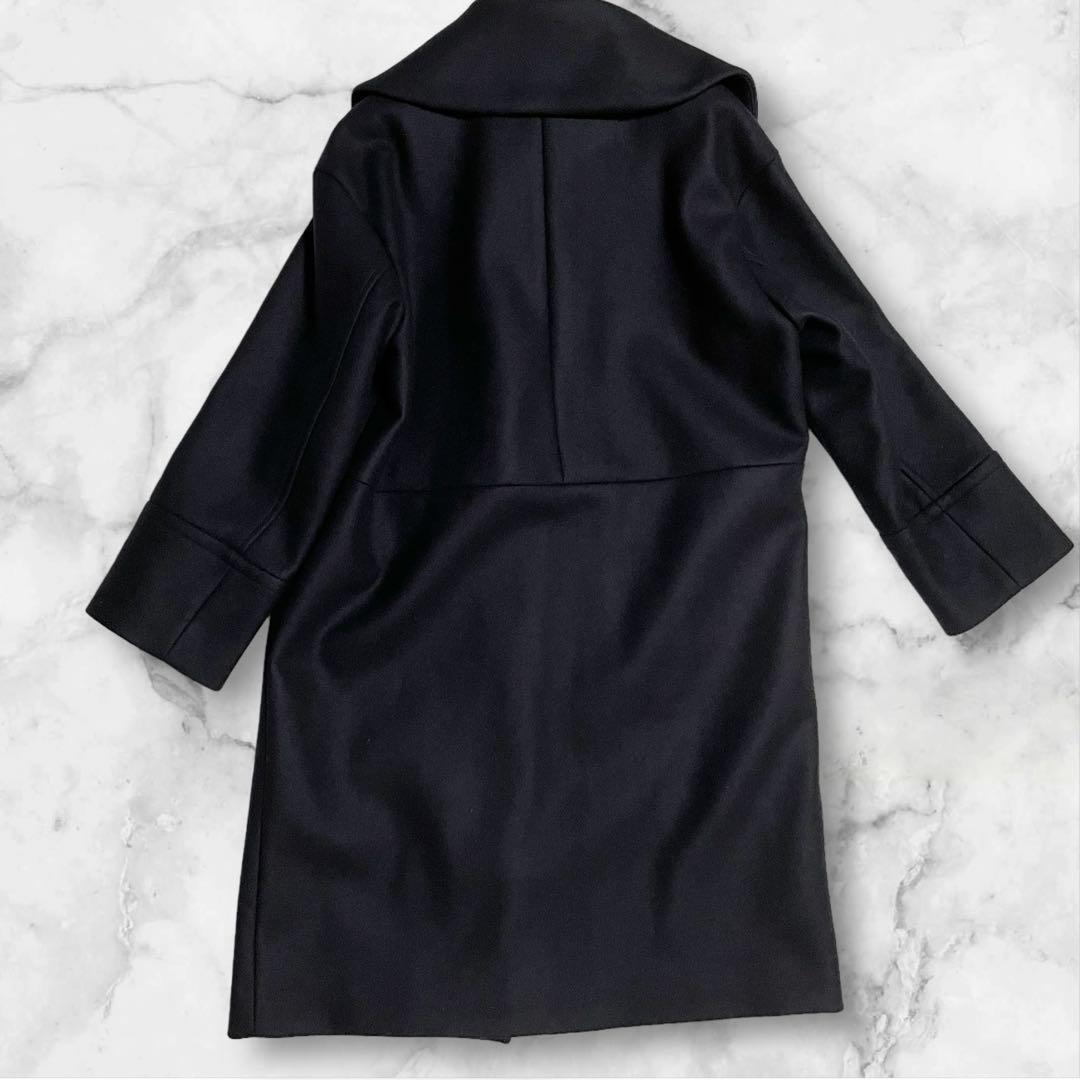 ユナイテッドアローズ レディース メルトンビックカラーコート M ネイビー