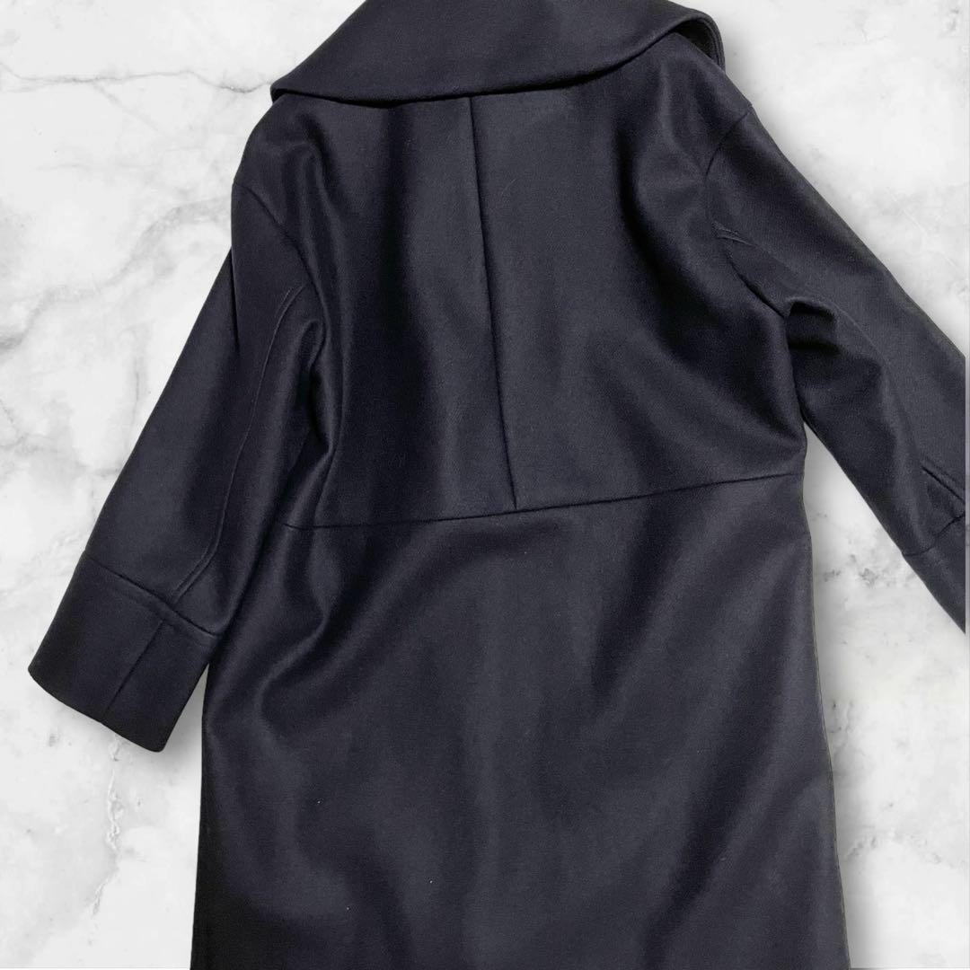 ユナイテッドアローズ レディース メルトンビックカラーコート M ネイビー