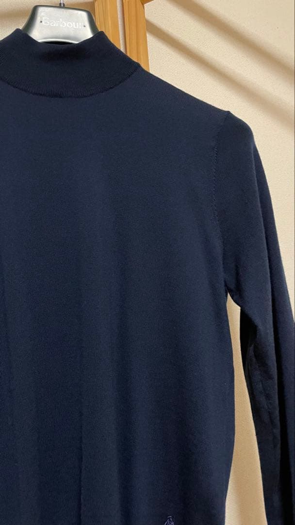 ミ*ー様 Paul Stuart ネイビー モックネックセーター M