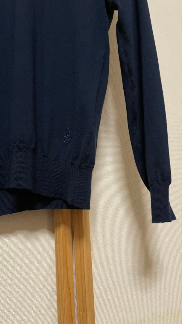 ミ*ー様 Paul Stuart ネイビー モックネックセーター M