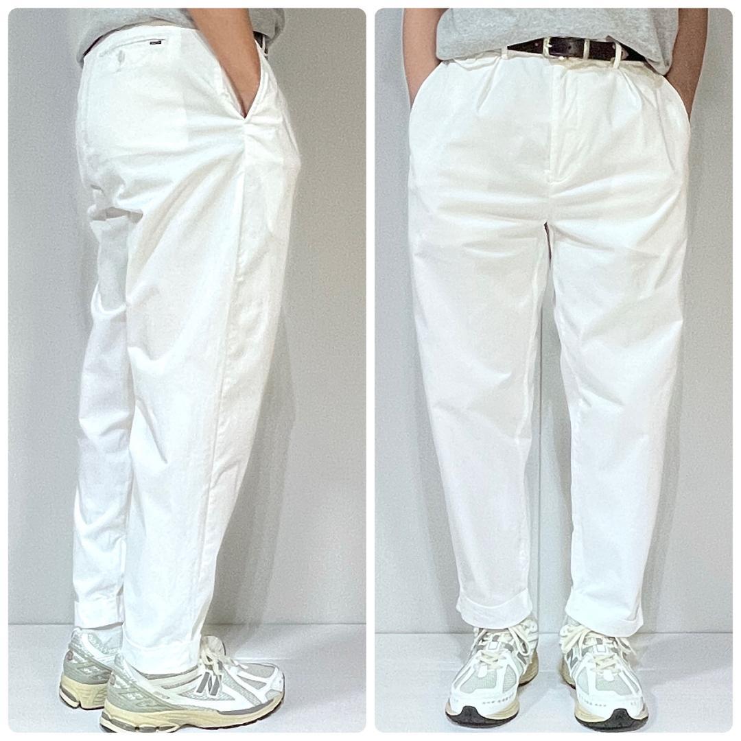 ポロラルフローレン W34 L30 ワンタック チノパン ホワイト WYNTON