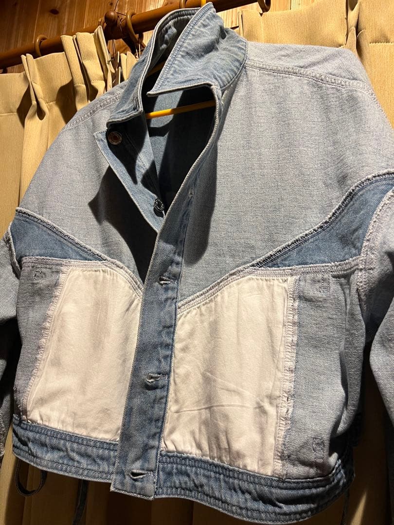 adidasデニムジャケットショート丈　adidasoriginals M