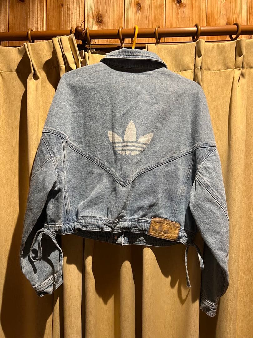 adidasデニムジャケットショート丈　adidasoriginals M