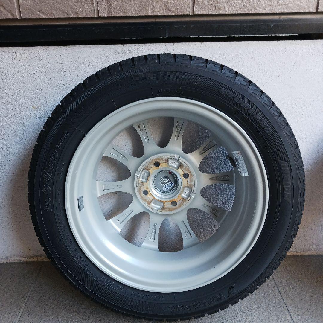 最終価格送料込みスノータイヤホイールセット(軽用)4本横浜タイヤ(即購入大歓迎)