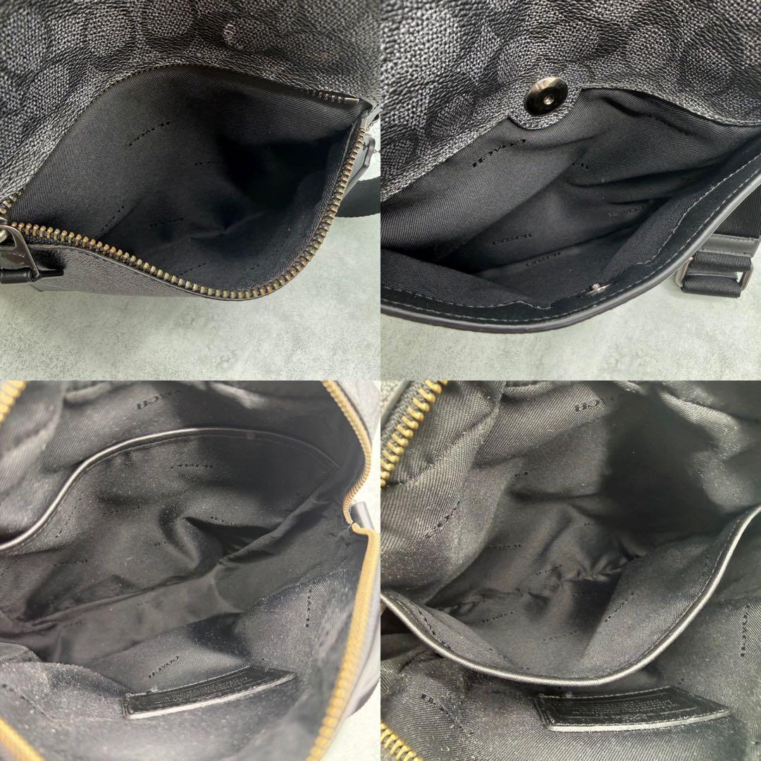 【良品】COACH コーチ ショルダーバッグ PVC ブティックライン ブラック