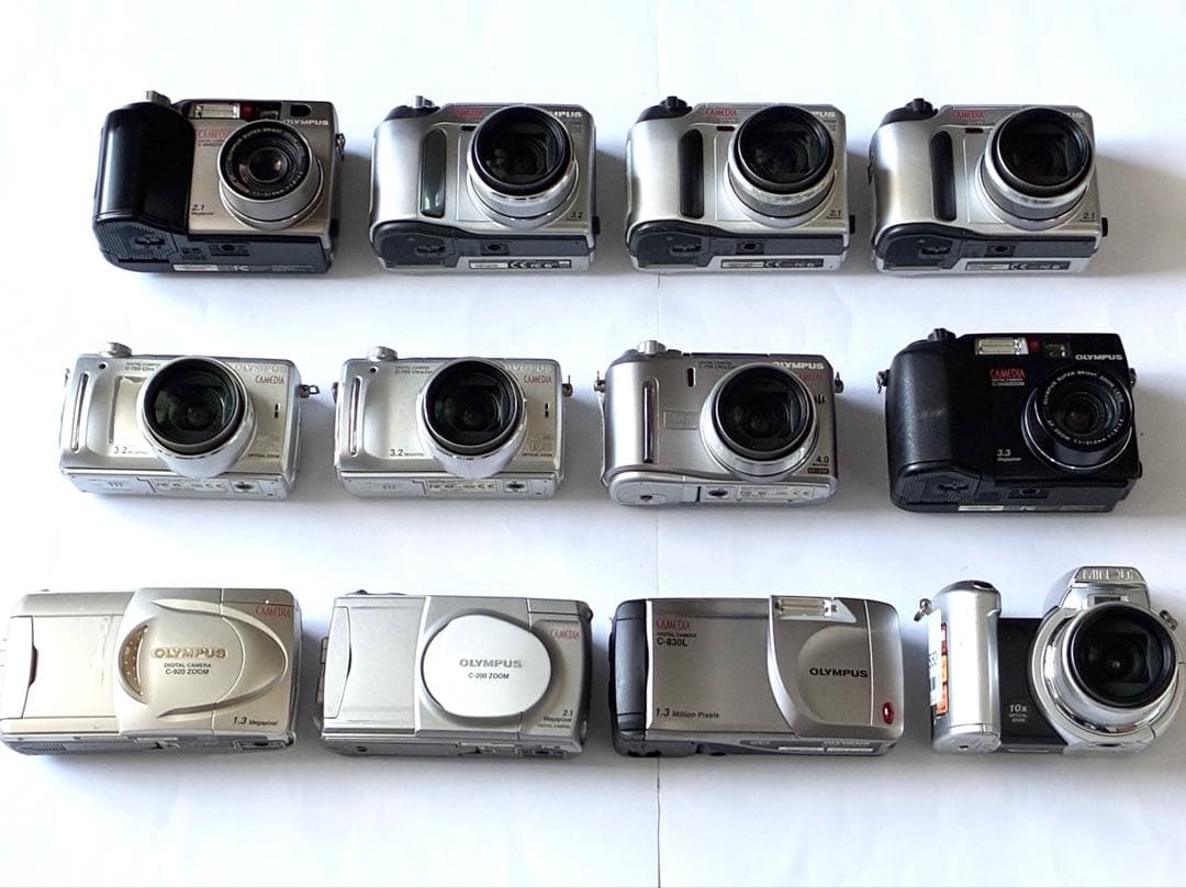 【OLYMPUS　CAMEDIAほか】 コンパクトデジカメ 12台まとめ売り