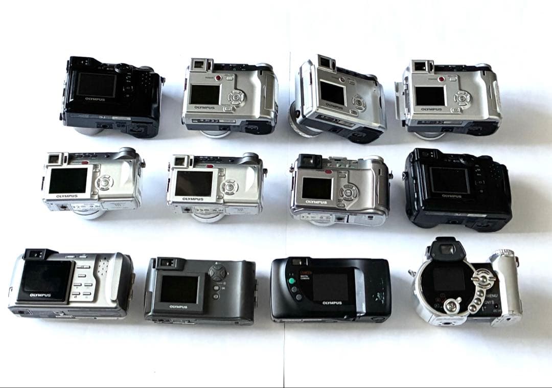 【OLYMPUS　CAMEDIAほか】 コンパクトデジカメ 12台まとめ売り