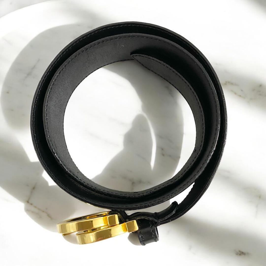 ✨美品✨フェラガモ ガンチーニ バックル ブラック ゴールド金具 箱あり