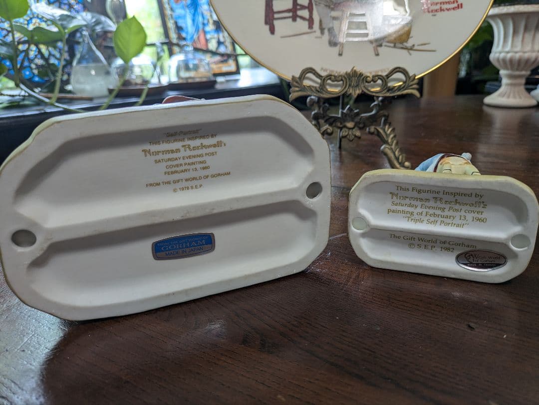 完全フルセット ノーマン・ロックウェル トリプル・セルフ・ポートレート 陶器
