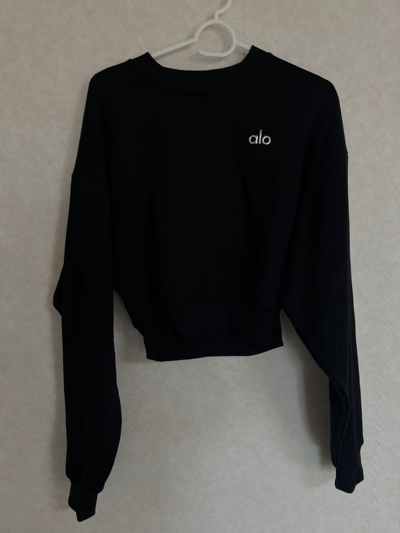 alo ブラック スウェット XS