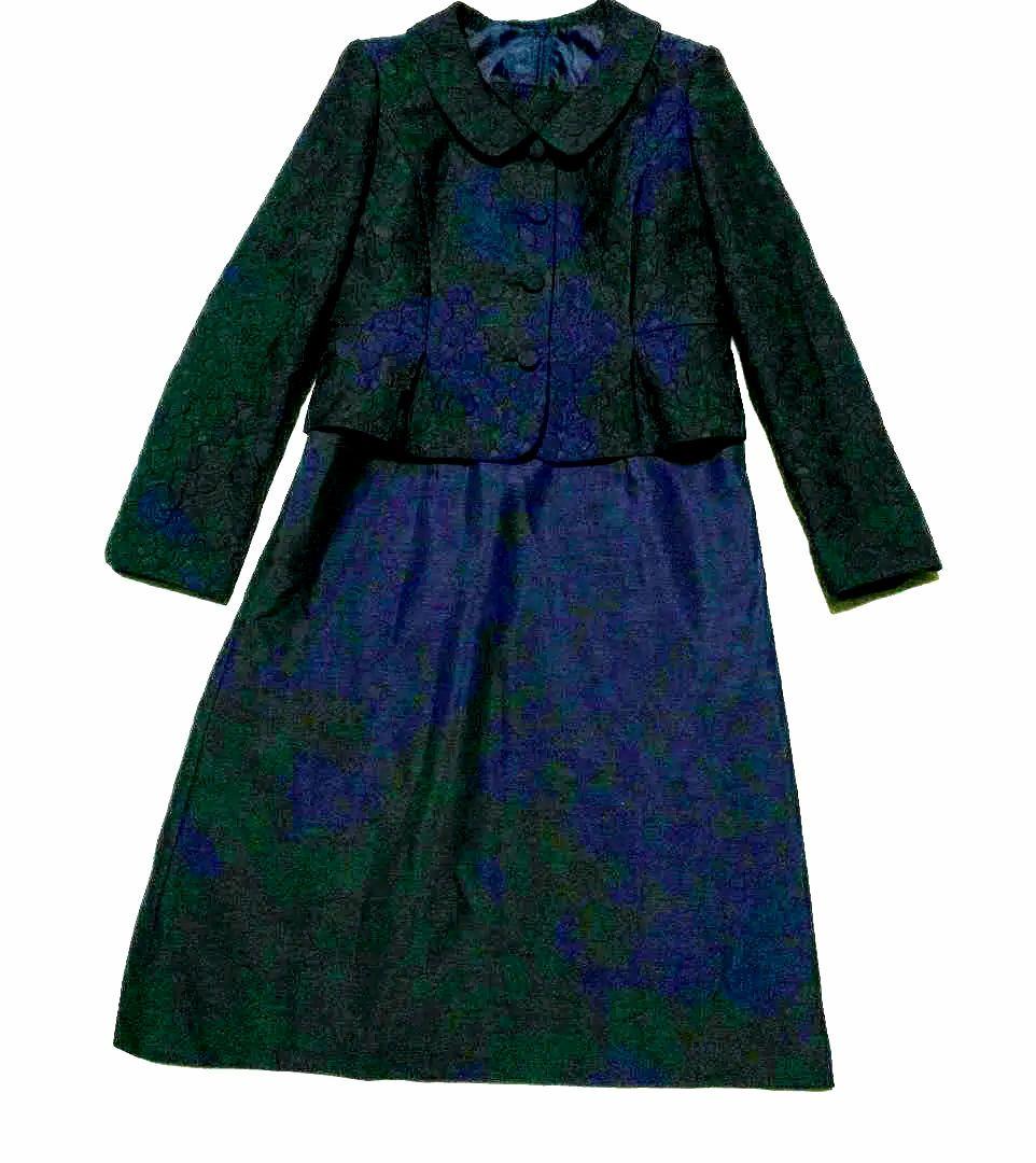 美品★東京ソワールRifanne ネイビー ワンピース ジャケット