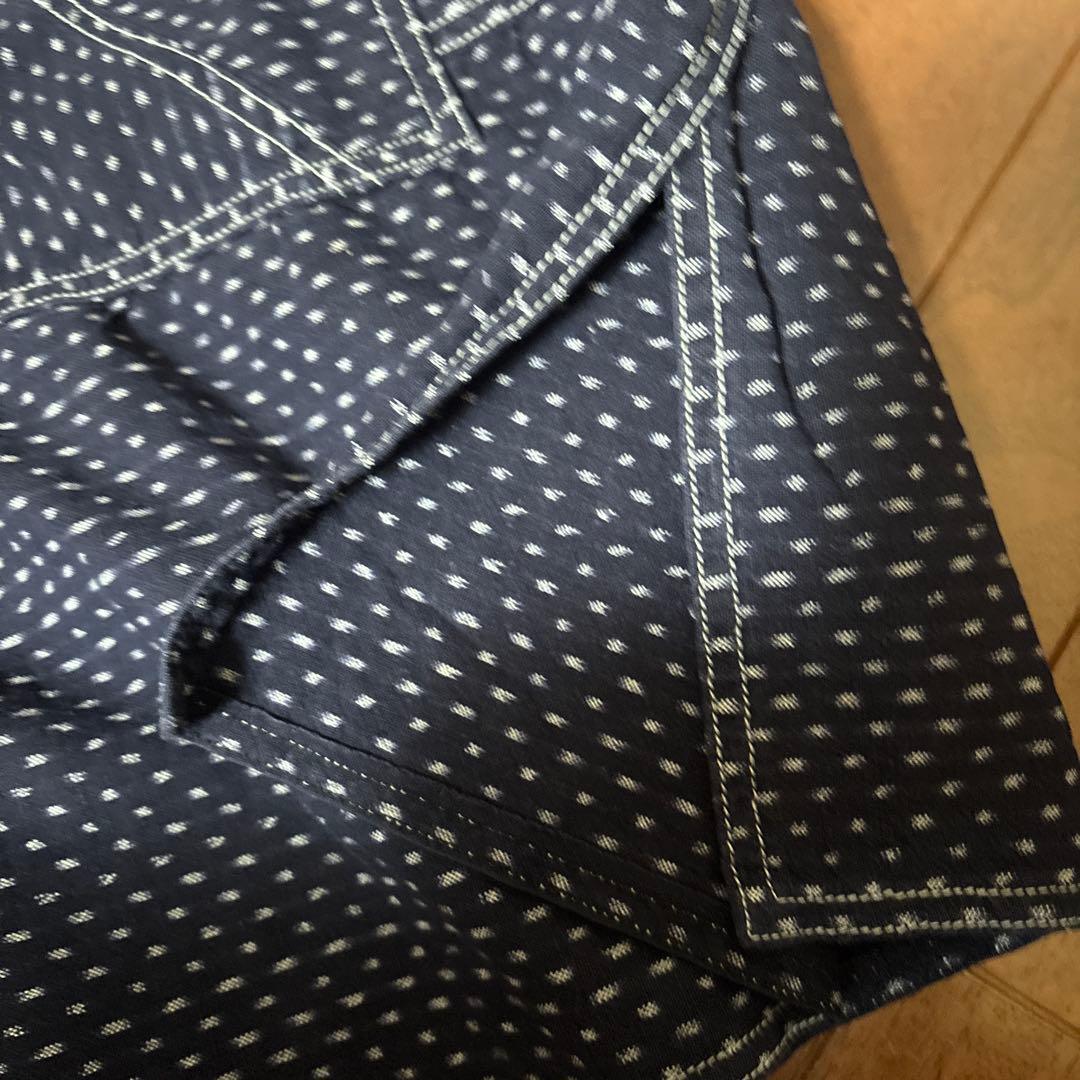 久留米絣　おおやぶ　ステッチ　切り替え　おしゃれな　チュニック