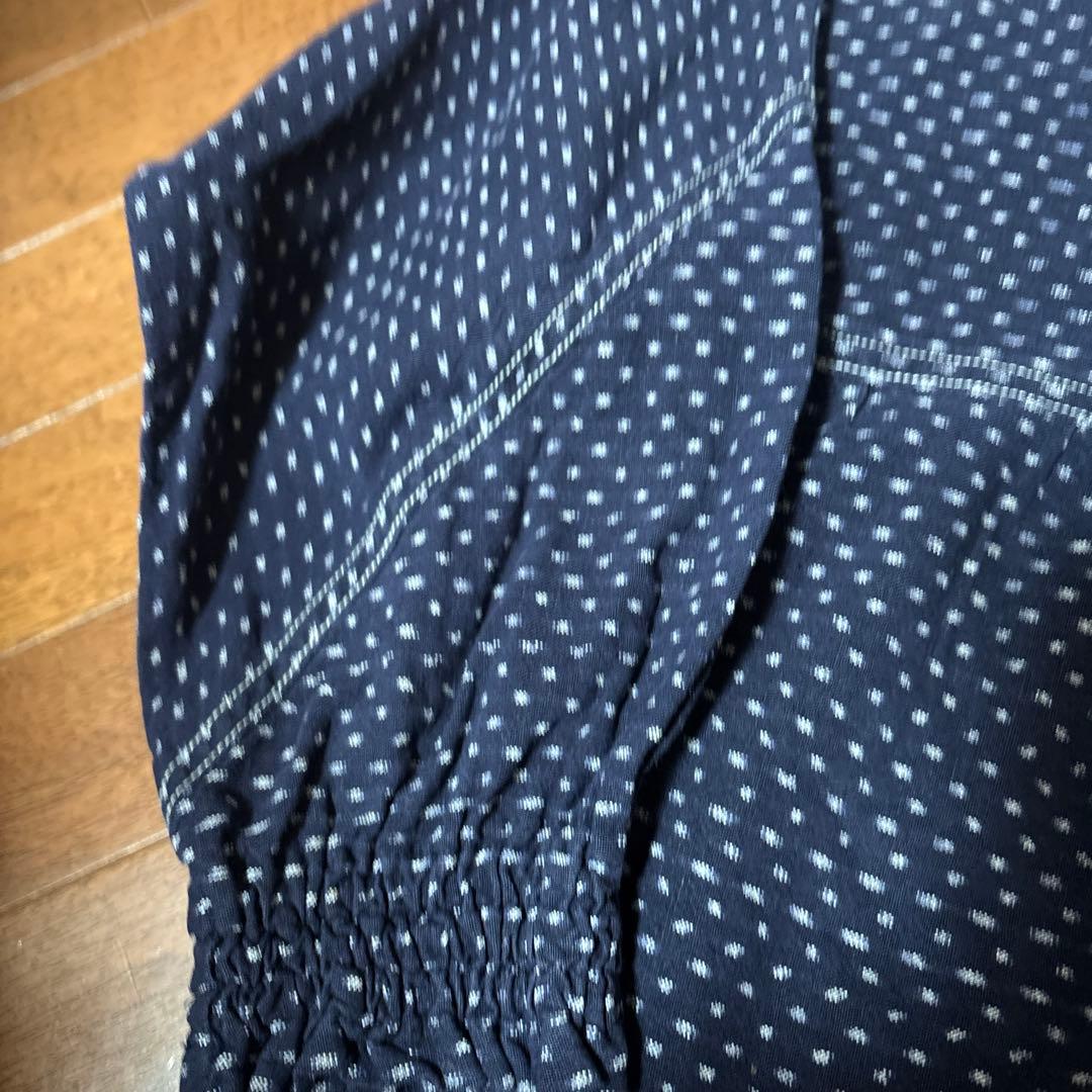 久留米絣　おおやぶ　ステッチ　切り替え　おしゃれな　チュニック