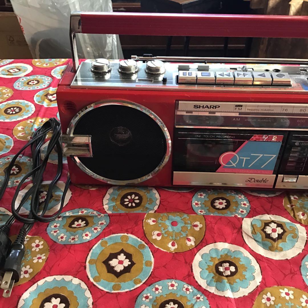 SHARP QT77R ラジカセ