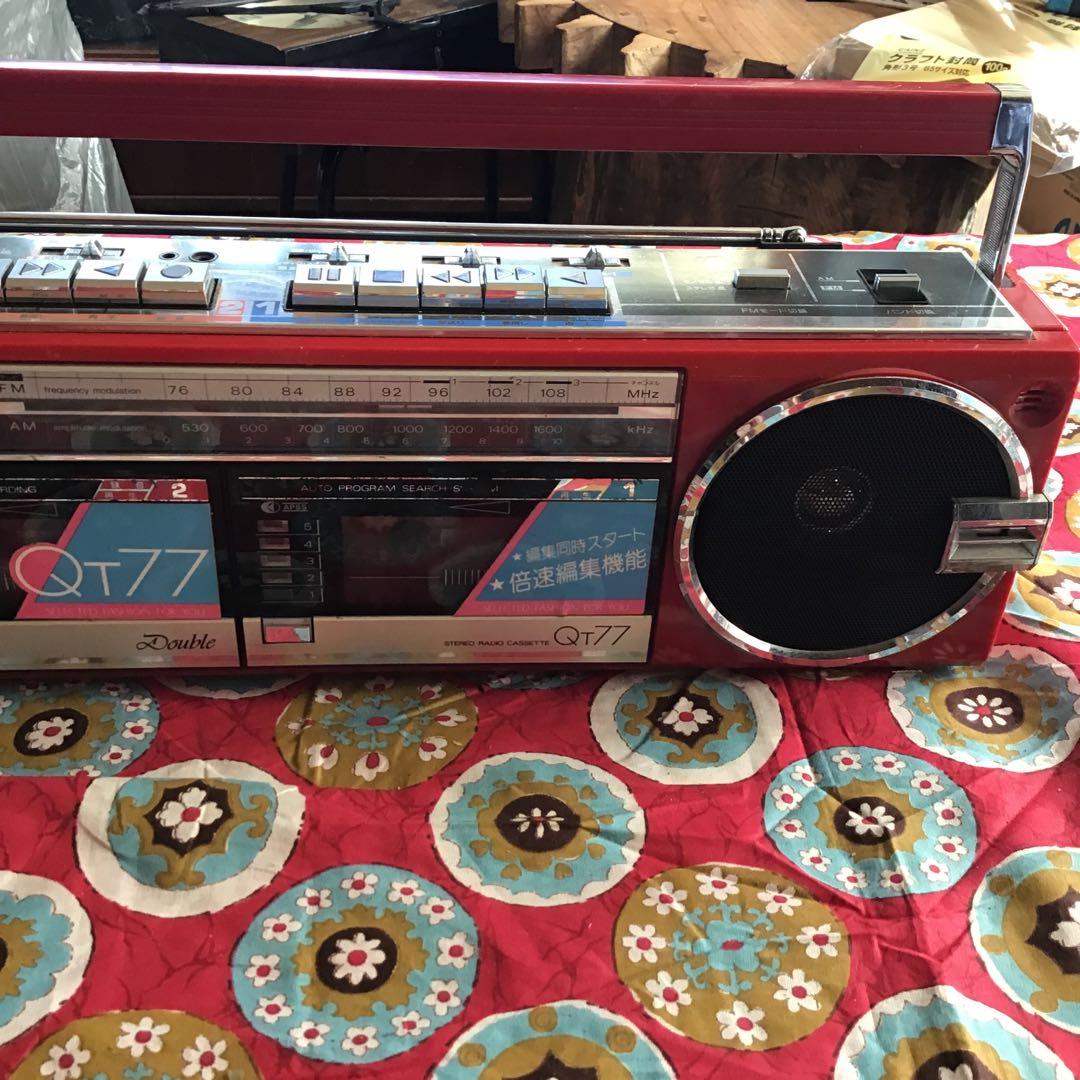 SHARP QT77R ラジカセ