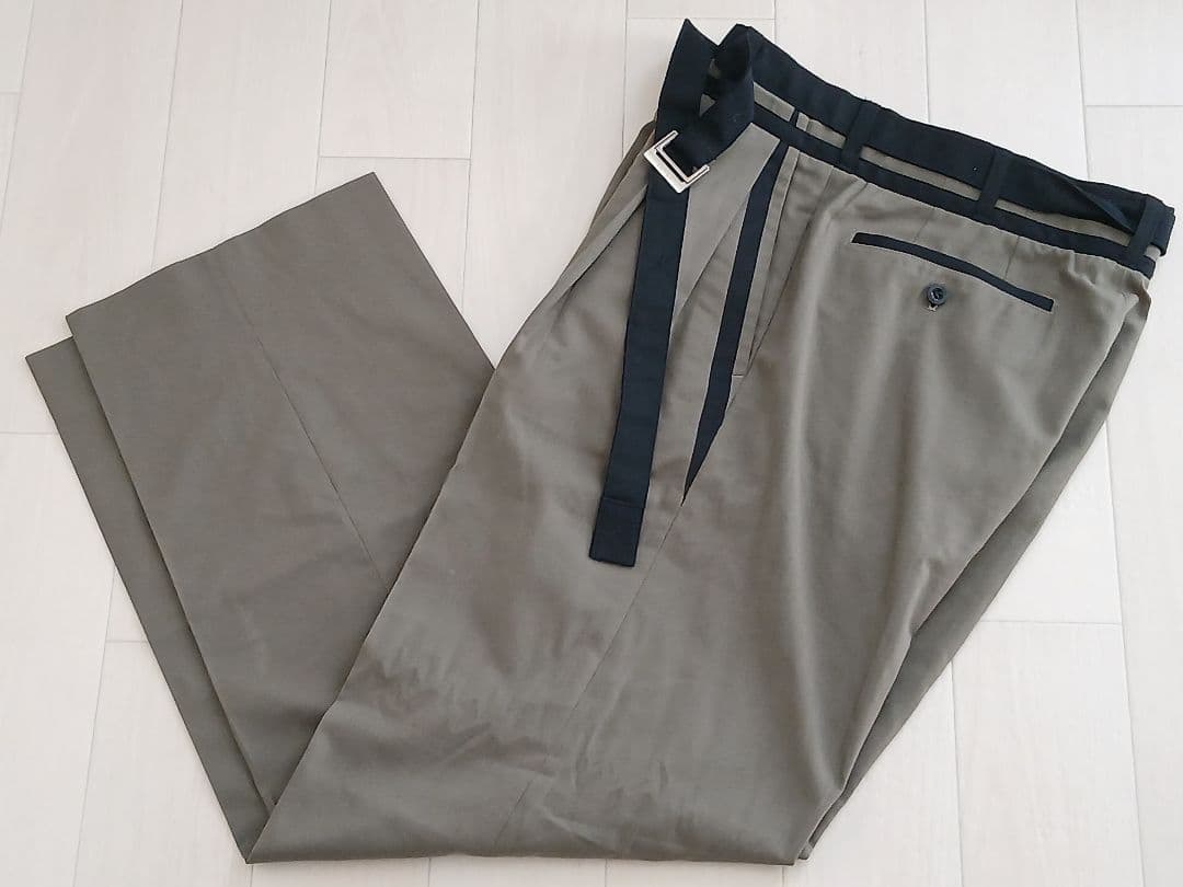 sacai サカイ21AW Suiting Pants ベルテッドパンツ　3