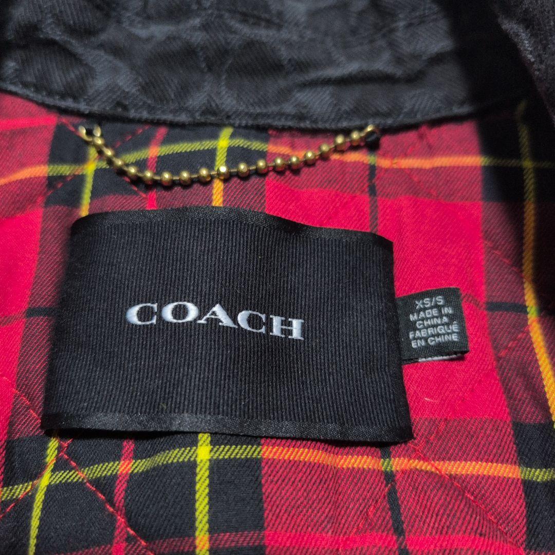 COACH コーチ シグネチャー ジャカード デニム レディース XS