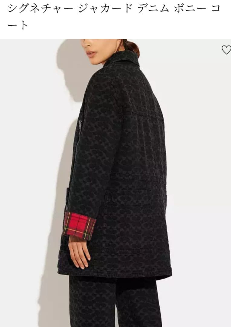 COACH コーチ シグネチャー ジャカード デニム レディース XS