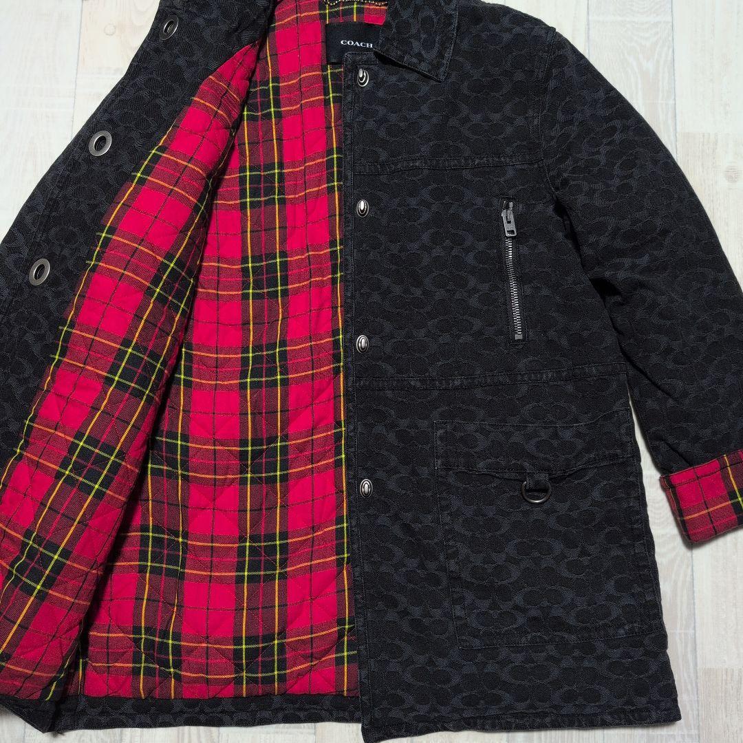 COACH コーチ シグネチャー ジャカード デニム レディース XS