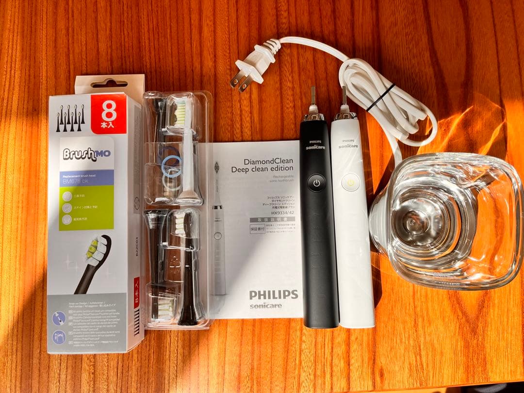 【2本セット】ソニッケアーダイアモンドクリーン電動歯ブラシ替え歯ブラシ付き