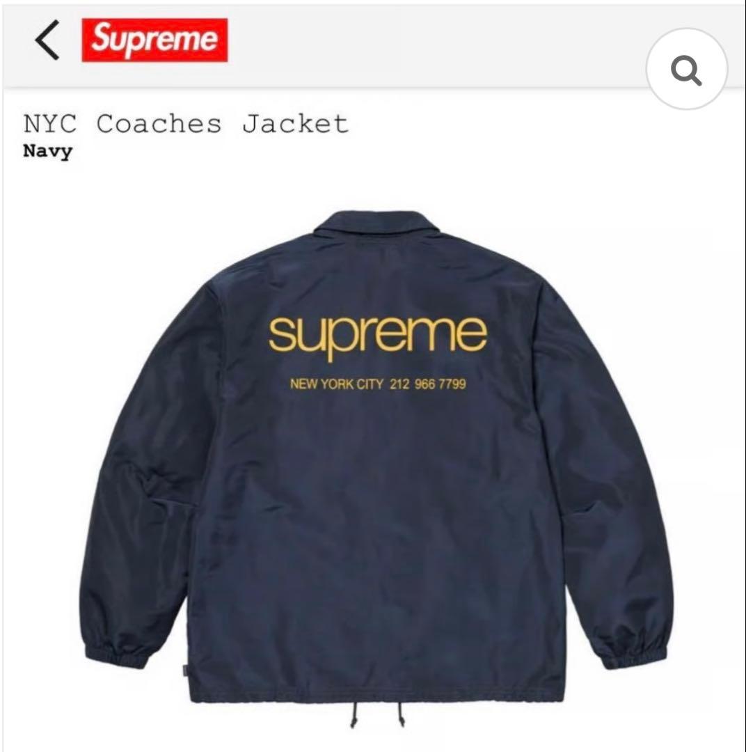 Supreme NYC Coaches Jacket ネイビー 紺M