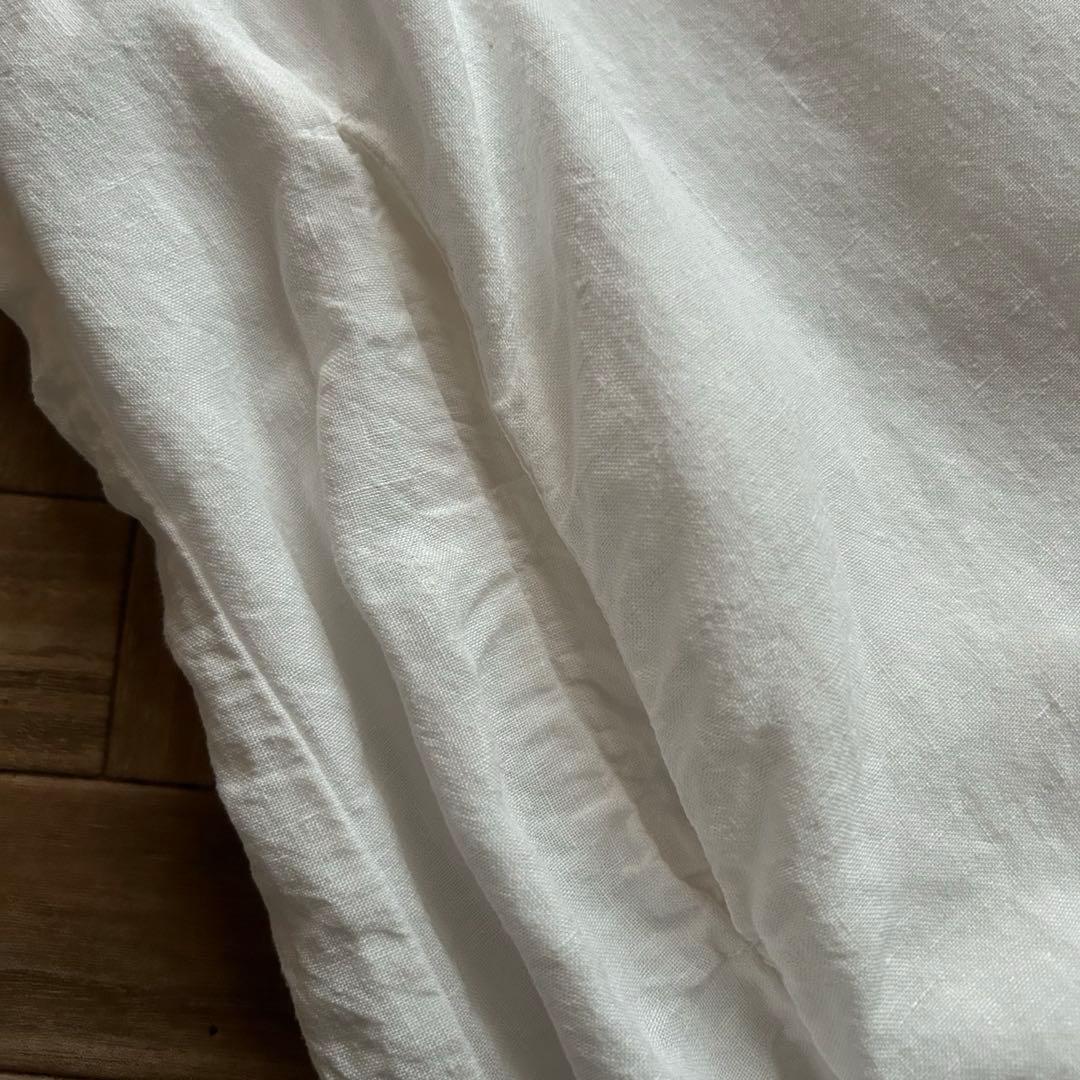 ネストローブ リネン近江晒しプチフリルチュニック