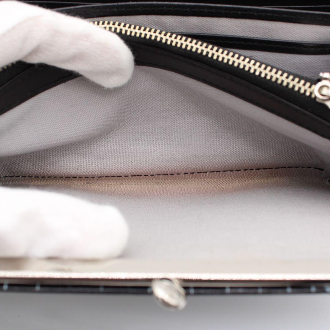 【美品】VivienneWestwood クロコ型押し がま口財布 長財布