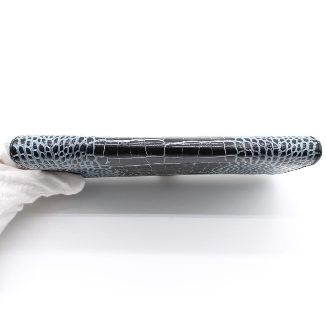 【美品】VivienneWestwood クロコ型押し がま口財布 長財布