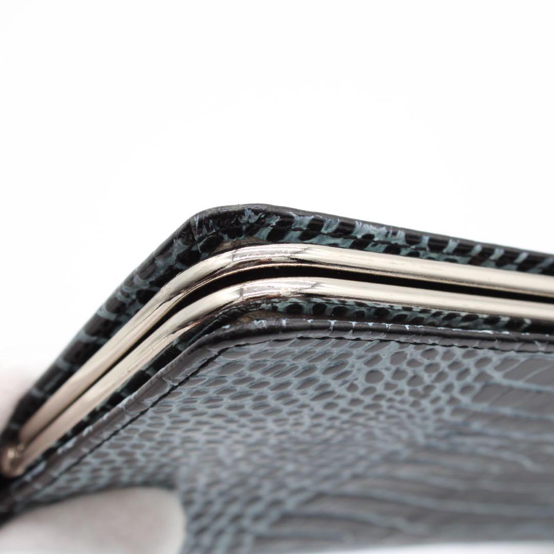 【美品】VivienneWestwood クロコ型押し がま口財布 長財布