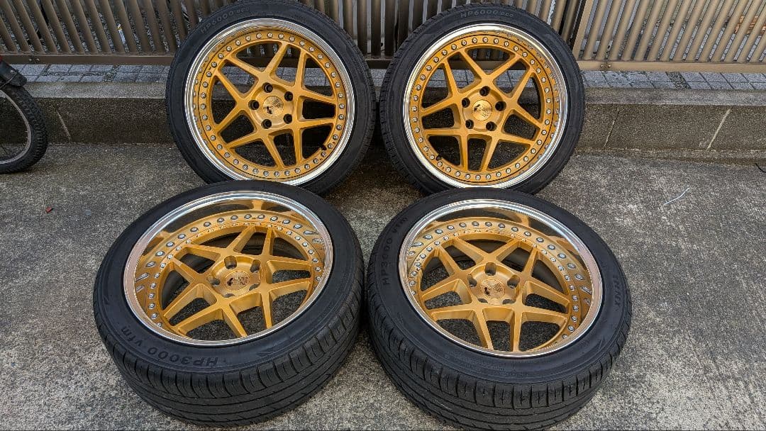 【値下】レオンハルト プログレスライン ライゼ18インチ 5穴 深リム タイヤ付