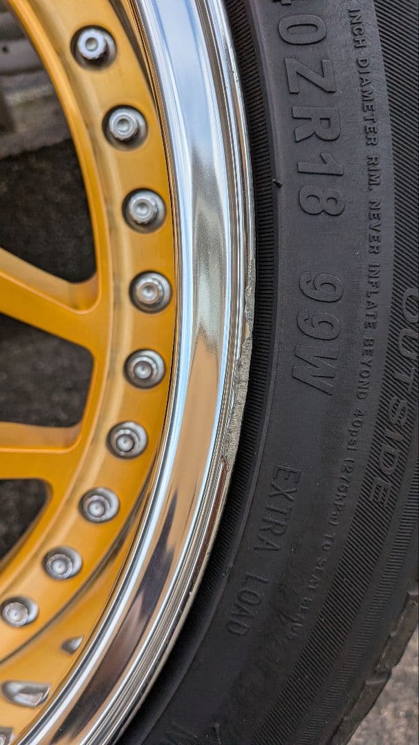 【値下】レオンハルト プログレスライン ライゼ18インチ 5穴 深リム タイヤ付