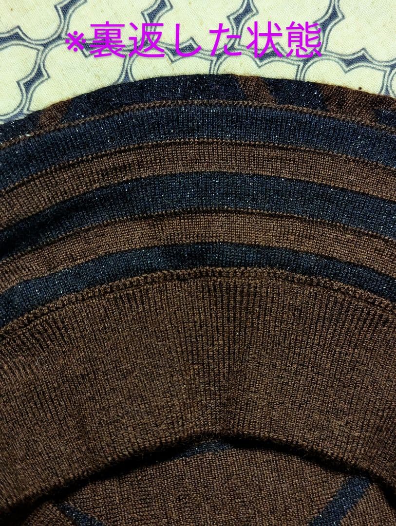 ルイヴィトン 帽子 ニットベレー 茶 黒 LOUIS VUITTON