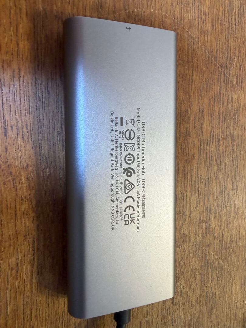 belkin USB-C 4Kマルチメディアハブ 100W 10gb 2.5gb