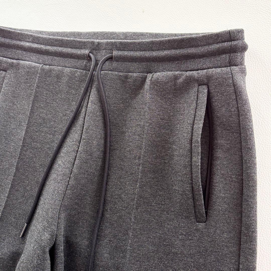 02352 セオリー　ダブルニット イージー トラックパンツ　グレー　P