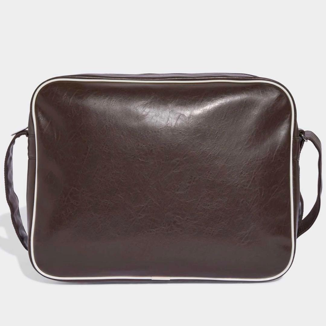 新品⭐️adidas フェイクレザー バッグ OG エアライナー ダークブラウン