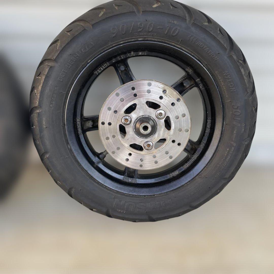 ヤマハジョグZR スポーツ用ホイール 90/90-10 5本スポーク 前後セット
