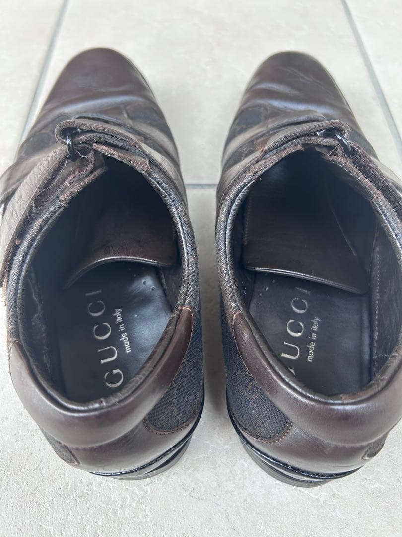 グッチ　シューズ　ビジネス　靴　トムフォード期　GG柄　メンズ42