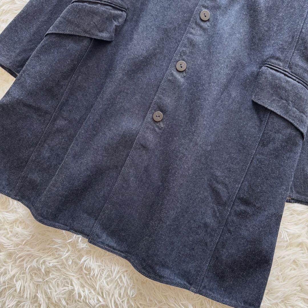 【ヨーガンレール】デニムコート　ロング Lサイズ　インディゴ