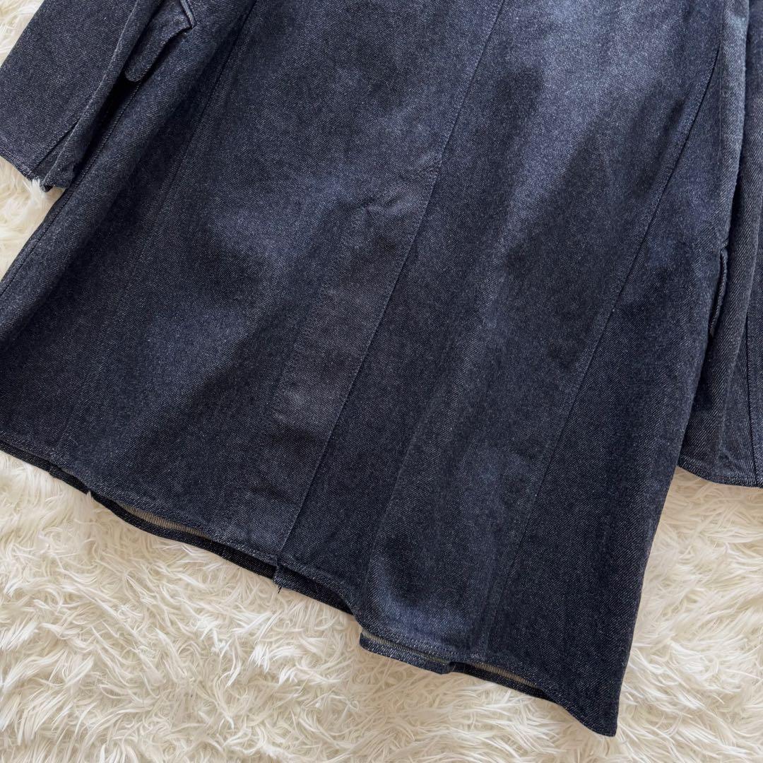 【ヨーガンレール】デニムコート　ロング Lサイズ　インディゴ