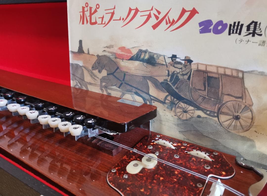 大正琴 琴伝流 テナー かえで ハードケース＋手作りケースカバー＋テナー楽譜付