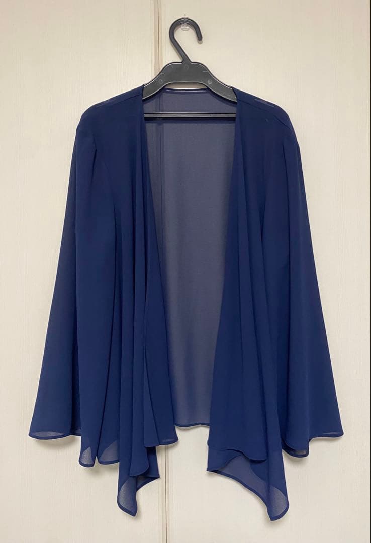 【超美品】マーメイドドレス　ボレロ2点セット　ネイビー