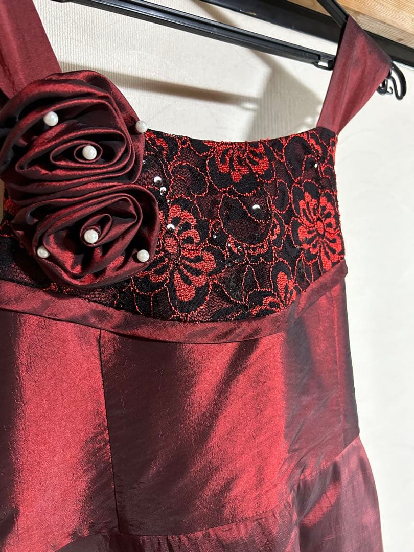 カラードレス(ワインレッド155cm)【ブランド】ゆめりすと