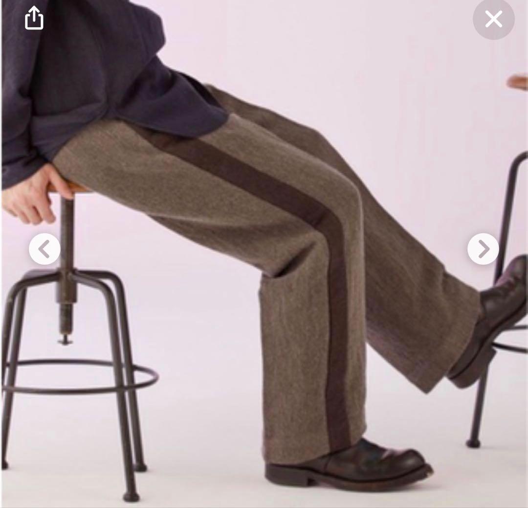 【サイズ7 裾上げ済み】sus-sous セレモニーパンツ　側章　グレー