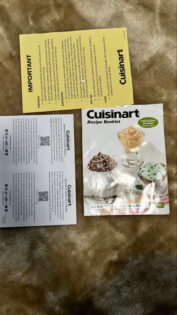 Cuisinart ソフトクリームメーカーICE-45