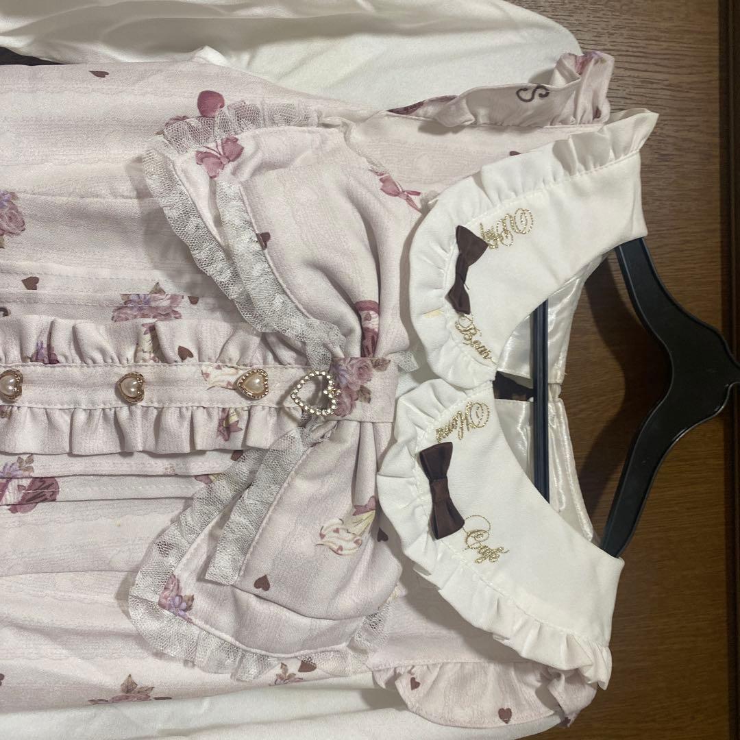 LIZLISA Whip Bear  Cafe柄ワンピース