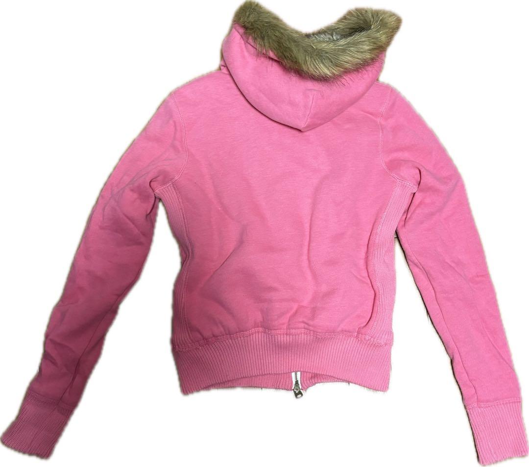 Abercrombie&fitch fur zip hoodie y2k ギャル