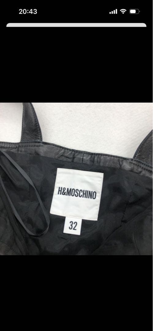 BUYEE　 MOSCHINO ブラックミニワンピース