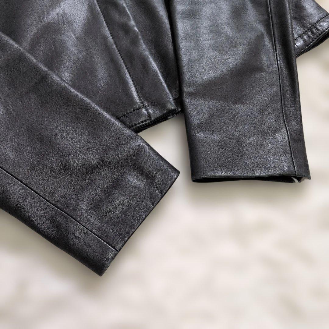極美品　Theory Luxe セオリー ソフトレザージャケット38　黒