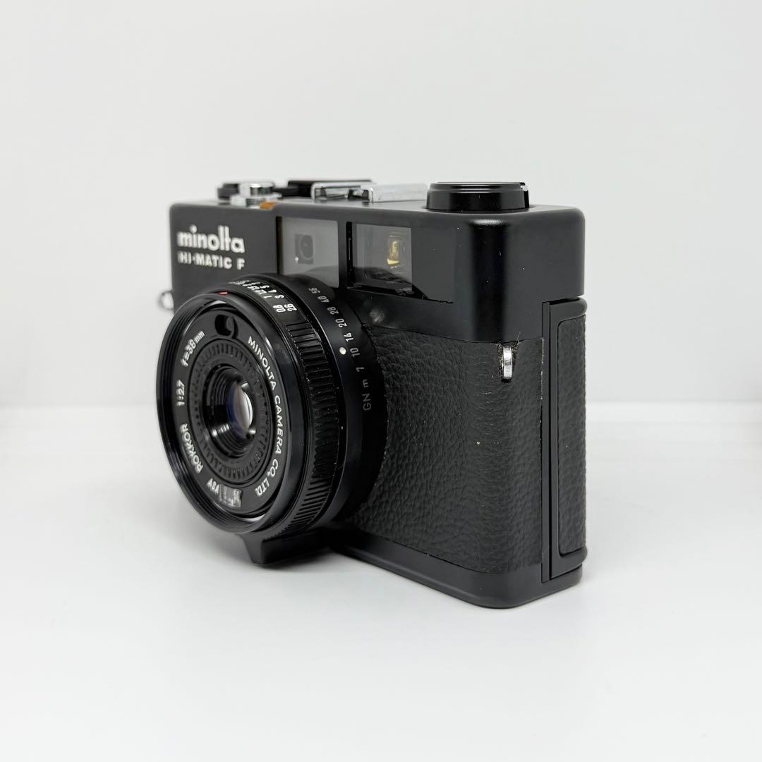 【完動品】MINOLTA HI-MATIC F ブラックボディ フィルムカメラ