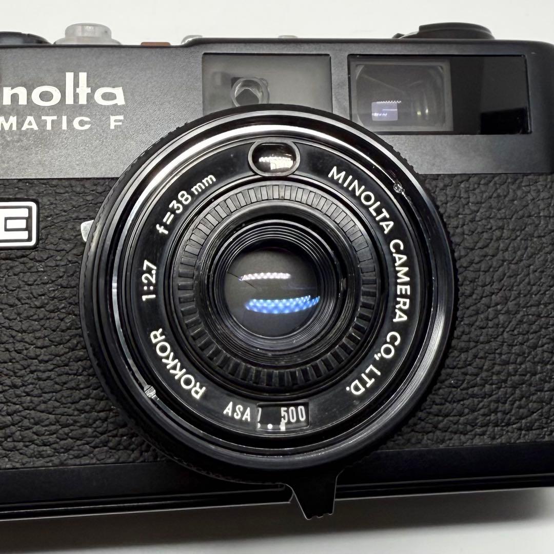 【完動品】MINOLTA HI-MATIC F ブラックボディ フィルムカメラ